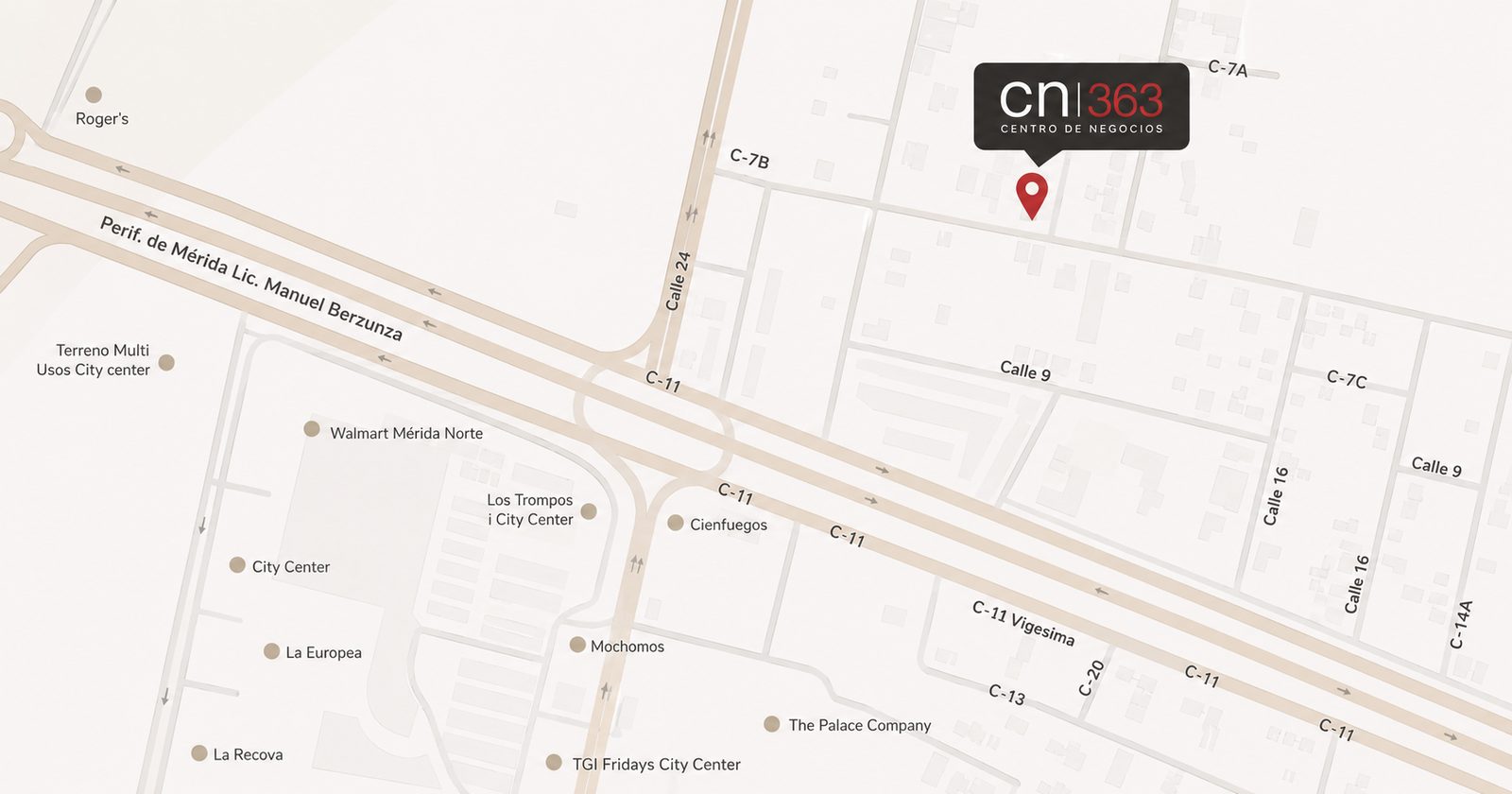 Ubicación cn363 — Calle 7B 363, zona norte de Mérida